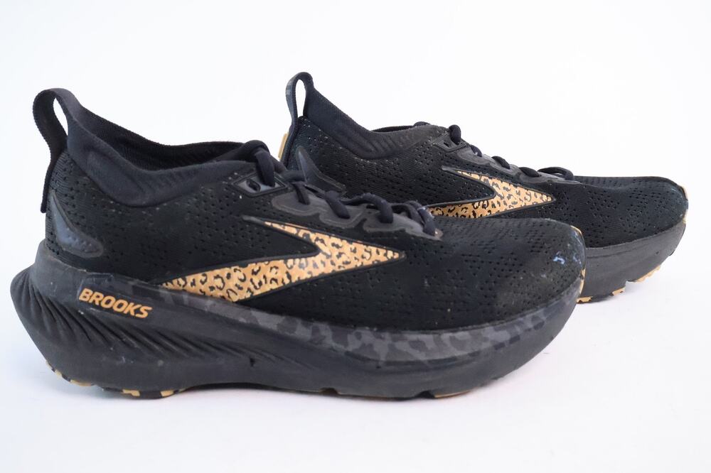 Brooks Glycerin GTS 23 Running Shoes Womens Sz7.5 Black/Asphalt/Iced Coffee #108